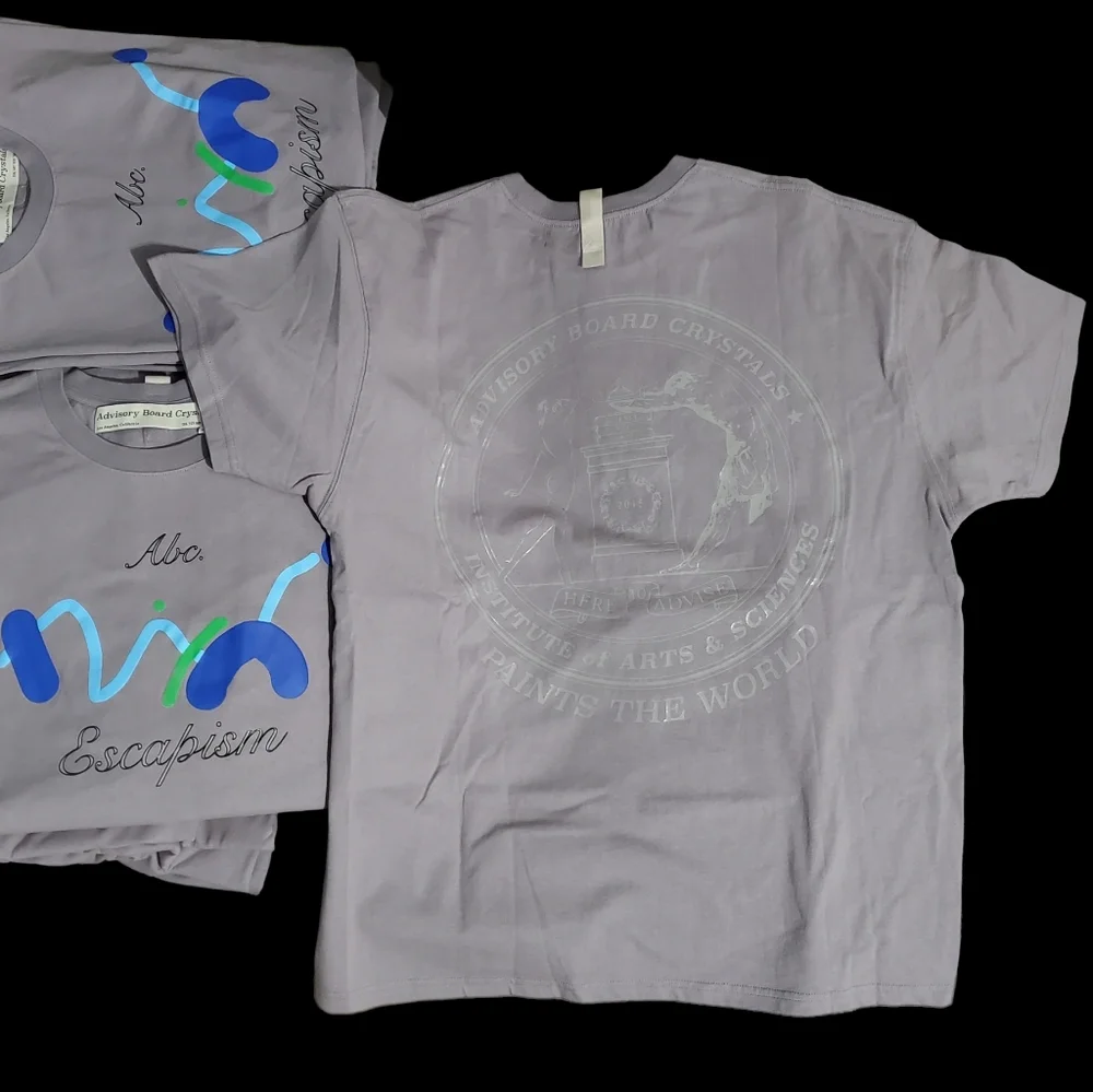 ADVISORY BOARD CRYSTALS (Abc) “ESCAPISM” T-Shirt Gray - Picture 2 of 9